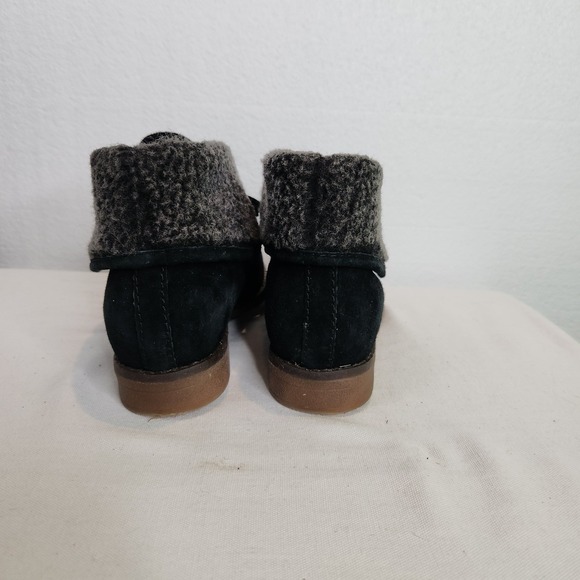 Hush Puppies Womens Black Suede Fleece Lined Ankle Boots Tassel Size 7.5 - Picture 5 of 9